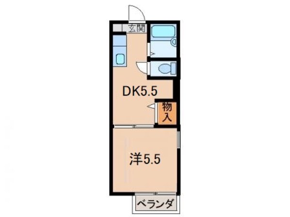 中松江駅 徒歩5分 2階の物件間取画像